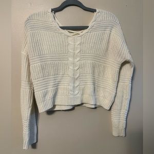 White cropped sweater